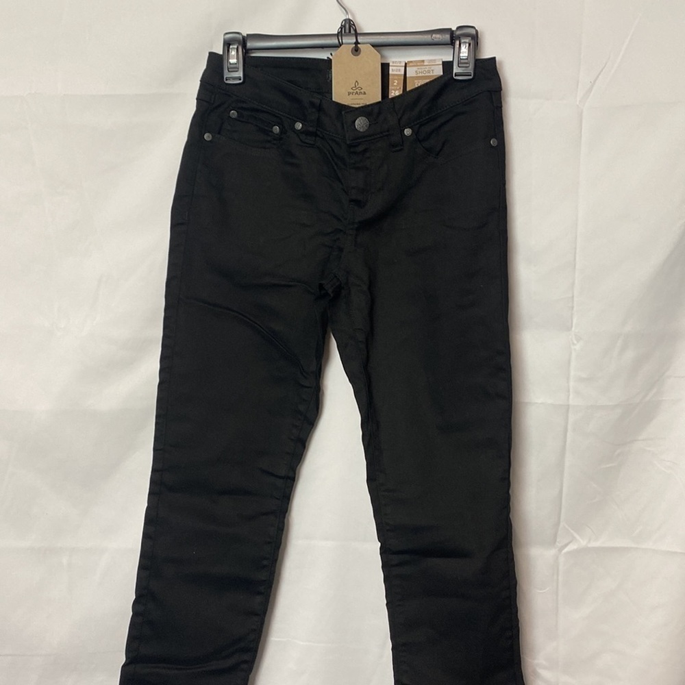 PRANA black slim skinny jeans short, size 2